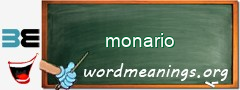 WordMeaning blackboard for monario